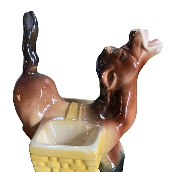 Vintage A.L. Hirsh Ceramic Cow or Donkey Carrier - Picture 3 of 5
